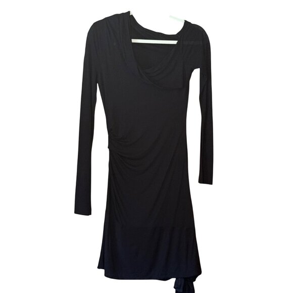 Helmut Lang Dresses & Skirts - NWT Helmut Lang Little Black Dress With Side Tie Size S Quiet Luxury Minimalist